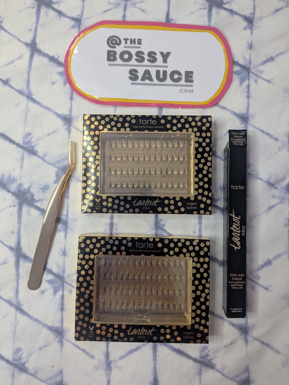 🌸 Tarte False Lashes Individual Lashes + Lash Applicator Tweezers Bundle NWT